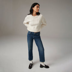 The Low-Rise Shortie Jean | Dark Ink