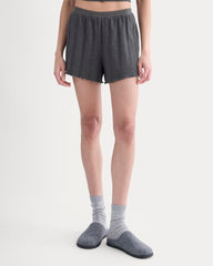 Lounge Rib Short | Heathered Soot