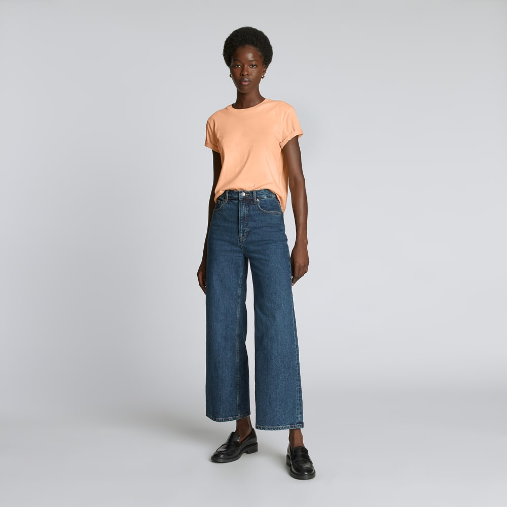 The Box-Cut Tee in Essential Cotton | Apricot | No Pocket