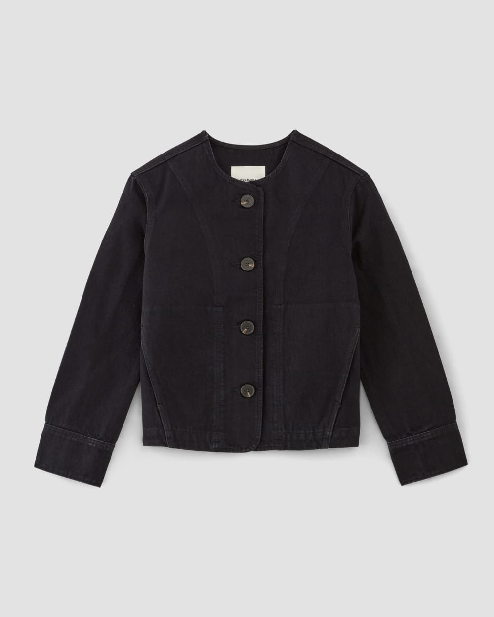 The Denim Barrel Jacket | Black