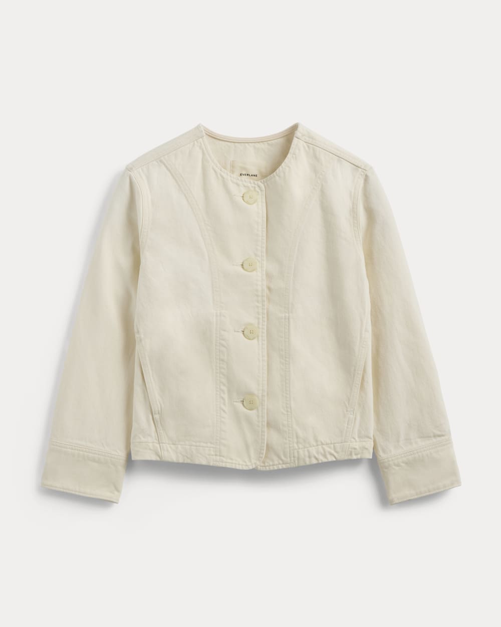 The Denim Barrel Jacket | Calico Ecru