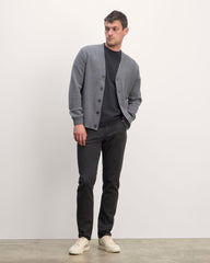 The Classic Cardigan in Everyday Cotton | Heathered Charcoal